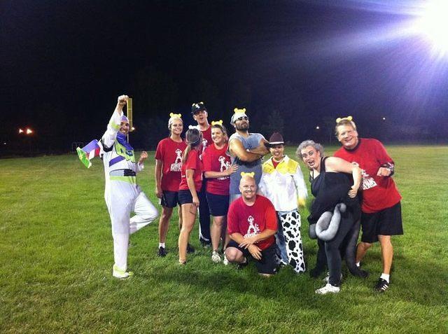 2011 Summer Wednesday Westminster Kickball Team Theme Night "Disney Characters" - 'The Pooh Bear-arians'